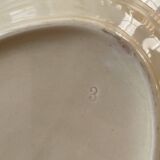 Large serving or presentation dish in beige ceramic - vintage