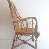 Rattan armchair and wicker vintage