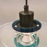 Slim-line" UFO / SpaceAge lamps in plexiglass and metal, in transparent, green and black colours