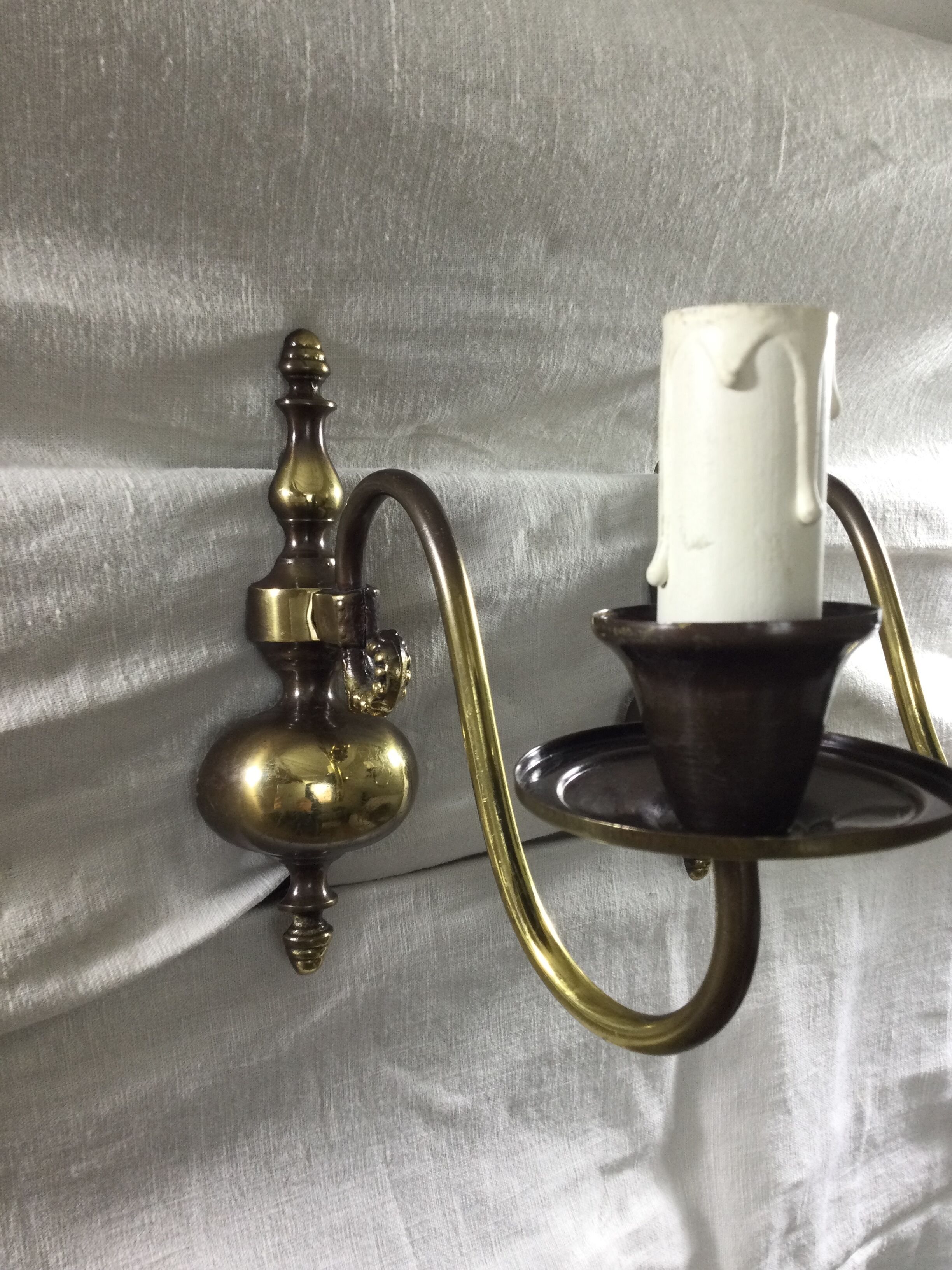 Dutch pair of sconces