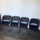 4 fabric and metal chairs