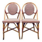 Pair of antique bistro terrace chairs