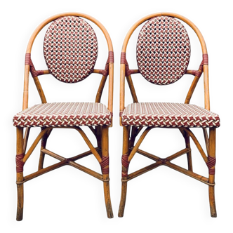 Paire d’anciennes chaises de bistrot terrasse