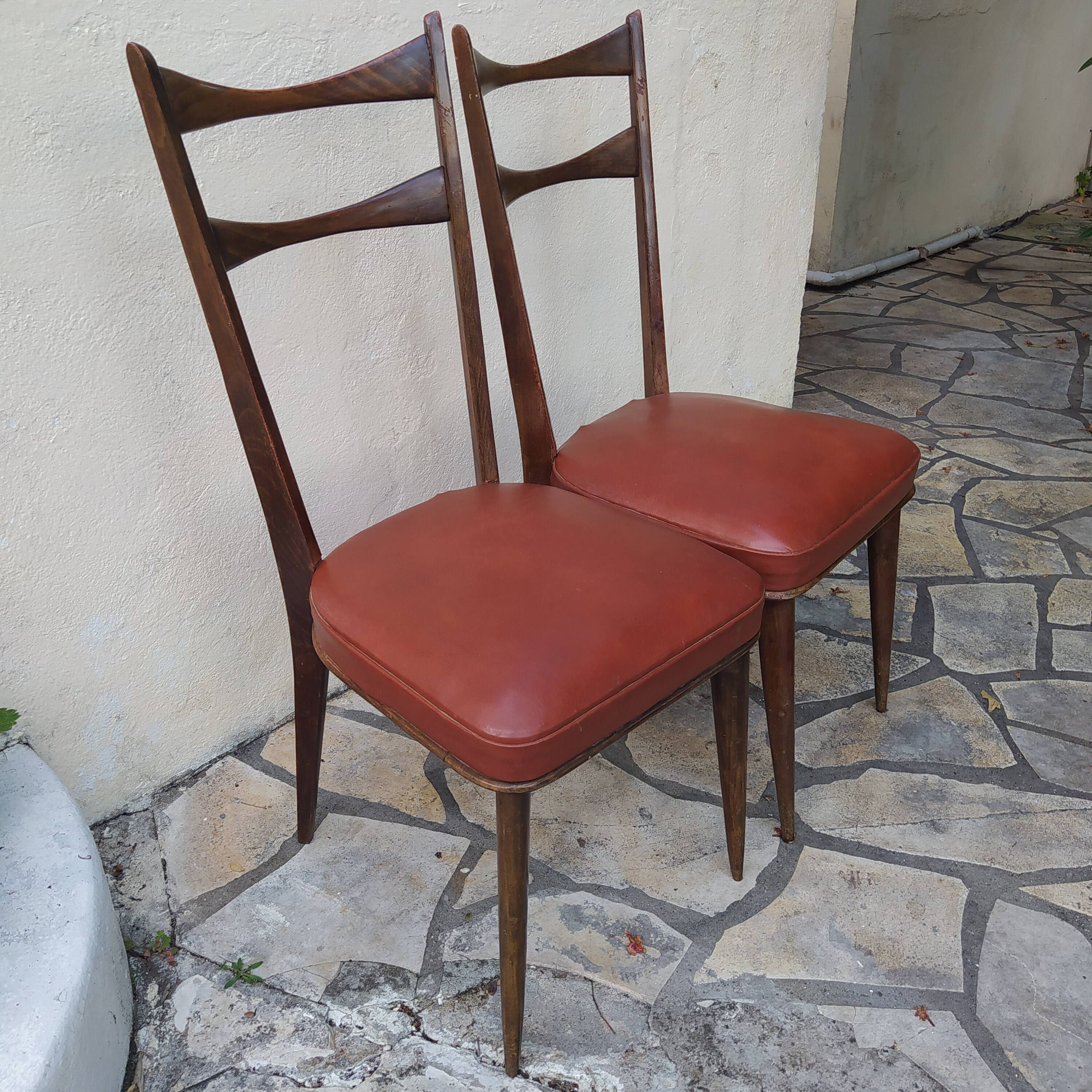 Two Italian design chairs Paolo Buffa 1950