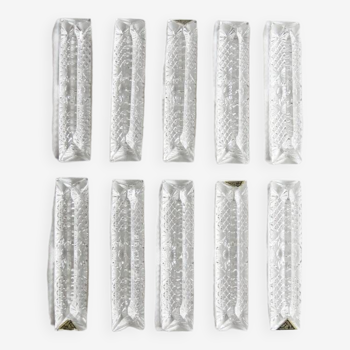 Set of 10 crystal knife holders