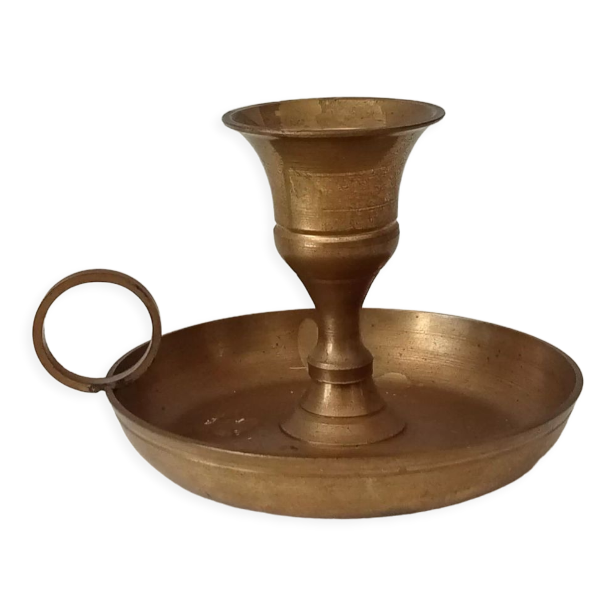 Vintage brass hand candle holder