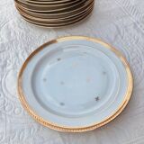 Set of golden Limoges plates