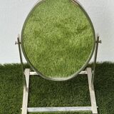 Table or dressing table mirror on stand in metal and wood, 1950