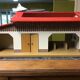 Wooden farm for children with animals.