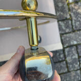 1960s glass and brass bar cart