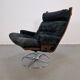 Vintage Black Alcantara Lounge Chair by Bruno Mathsson for Dux, 1960s