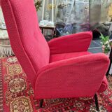 1950s red armchair