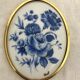 Mirror Face to hand gilded porcelain limoges Vintage
