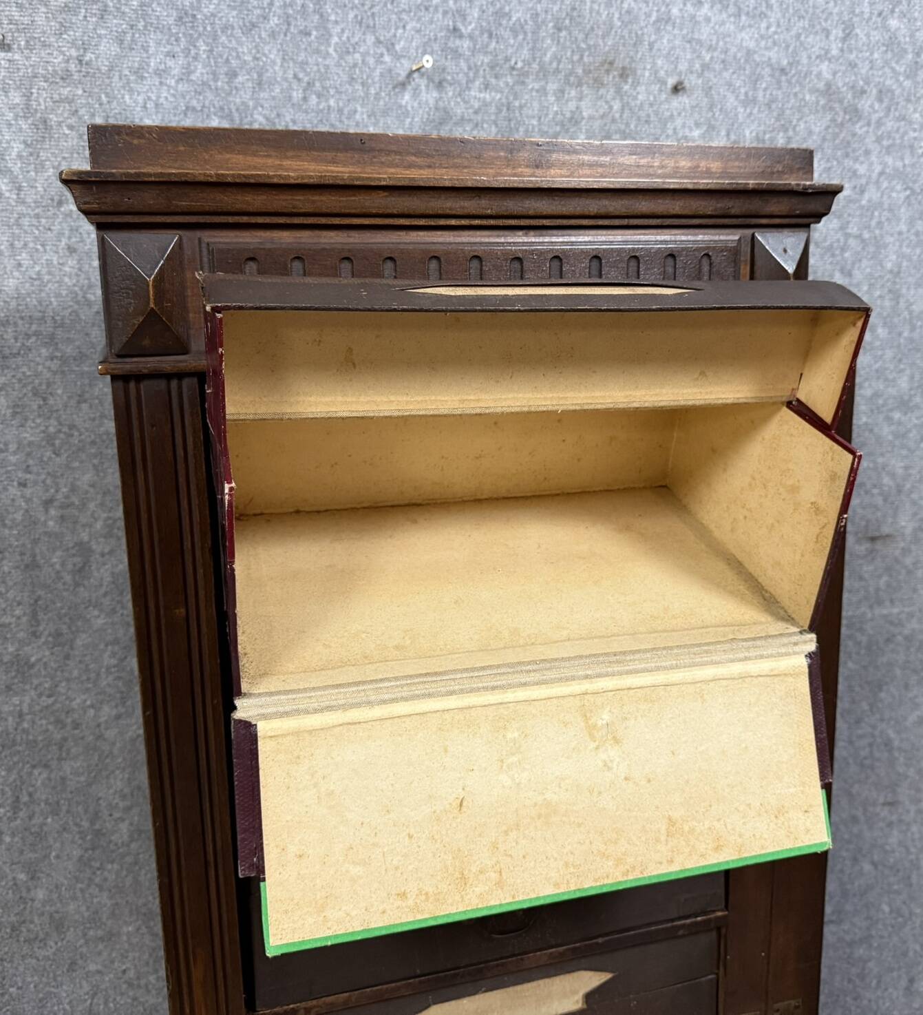 Large Napoleon III period oak cardboard box
