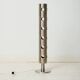 XXL table lamp in brushed perforated aluminium, 1980-1990s