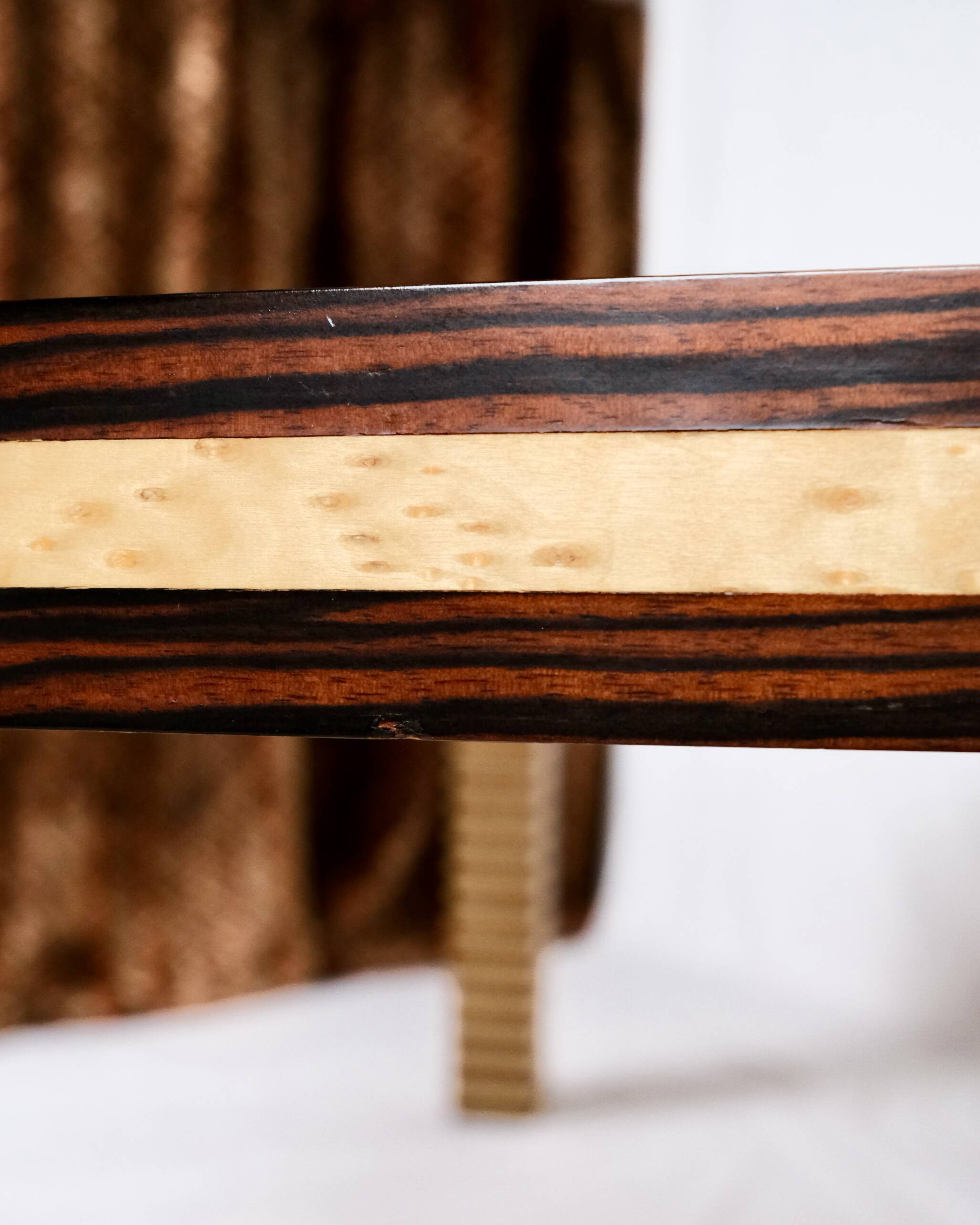 Memphis style dining table, wood, Italy