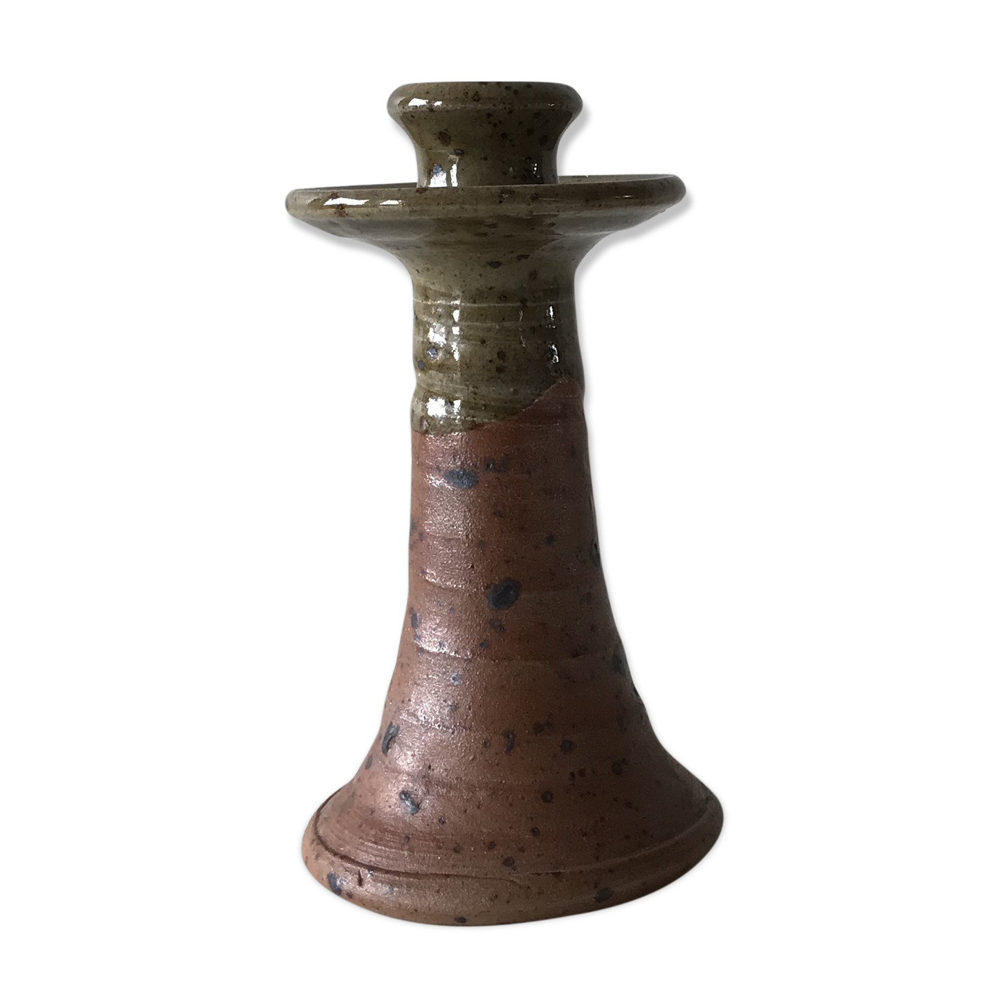 Stoneware vintage candlestick