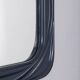 Vintage 1970s square wall mirror in blue plastic, Italian design