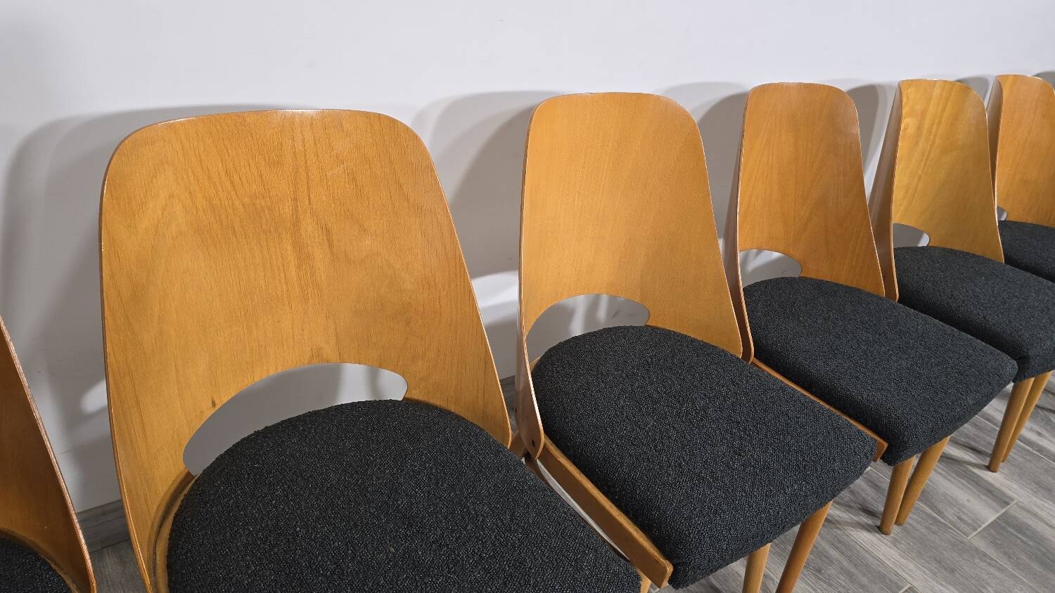 Dining Chairs by Radomir Hoffman for Ton, 1950s, Set of 8