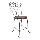 Graceful American steel chair for an ice cream shop, 1940s.