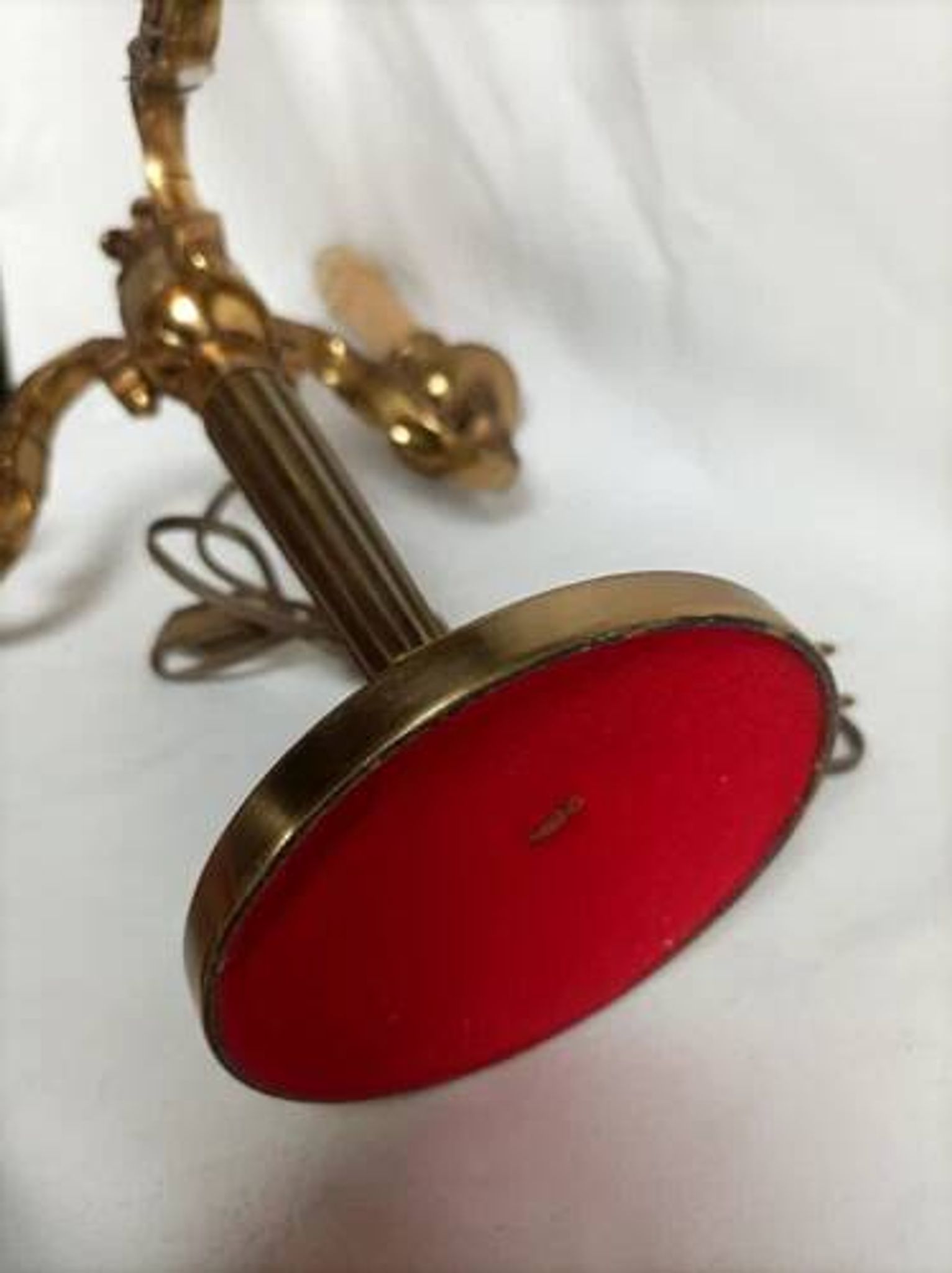 Antique 3-light table lamp in bronze in the Louis XVI style - 2 kg