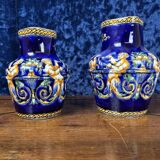 Pair of Gien Earthenware Pitchers, 20th Century