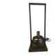 Superb table lamp base in raw metal with an industrial style.