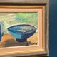 Large Original Swedish Oil on Panel – “Kettle Bowl and Glass” by Louis Zelig – Signed – Vintage & Framed – 40 × 80 cm (15.7" × 31.5")