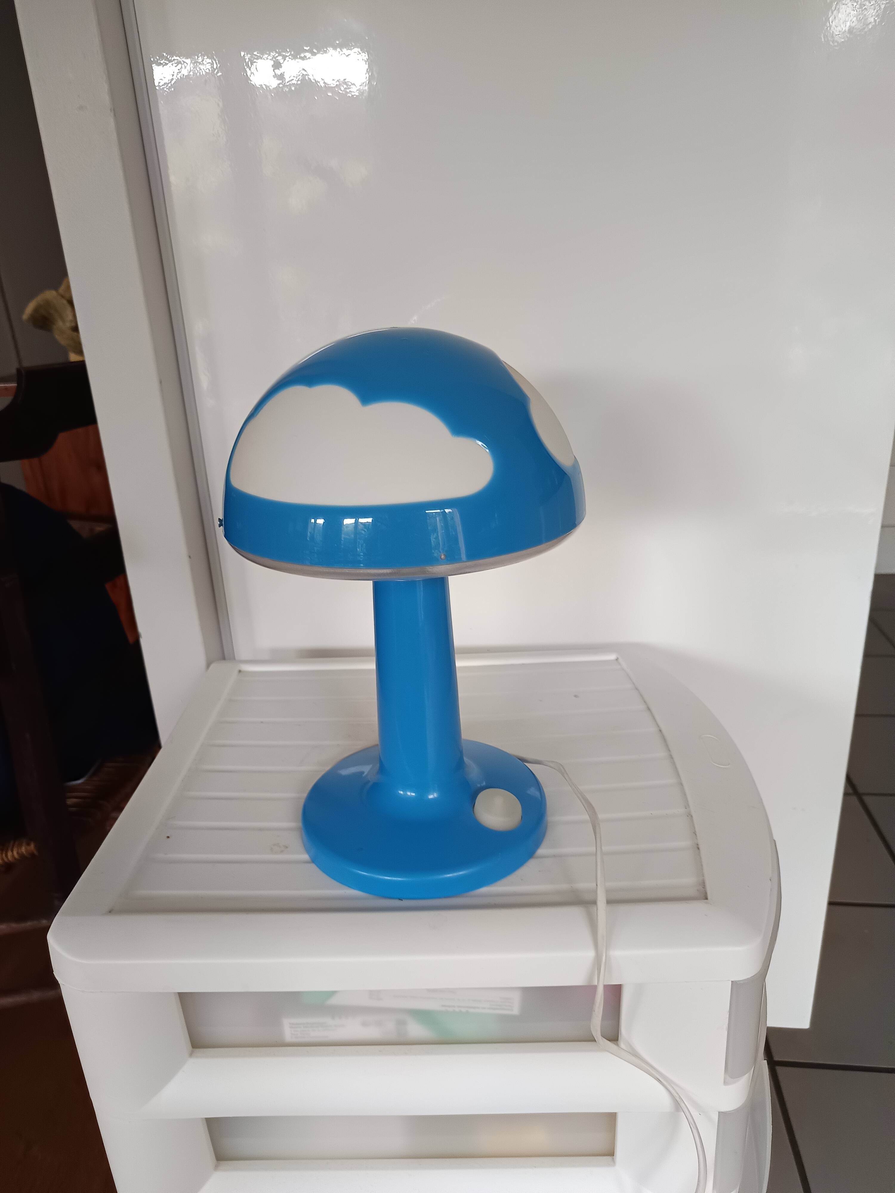 IKEA SKOJIG blue vintage lamp – Space Age design / 2000s