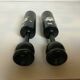 Pair of painted wooden candlesticks