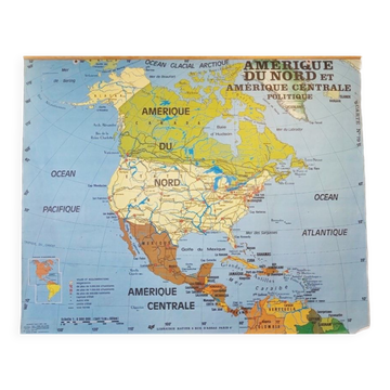 Carte Amérique du Nord 1977