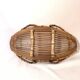 Vintage bamboo rattan wicker basket 1960s country chic