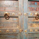 Door sculpted Indian Rajasthan old patina original old teak
