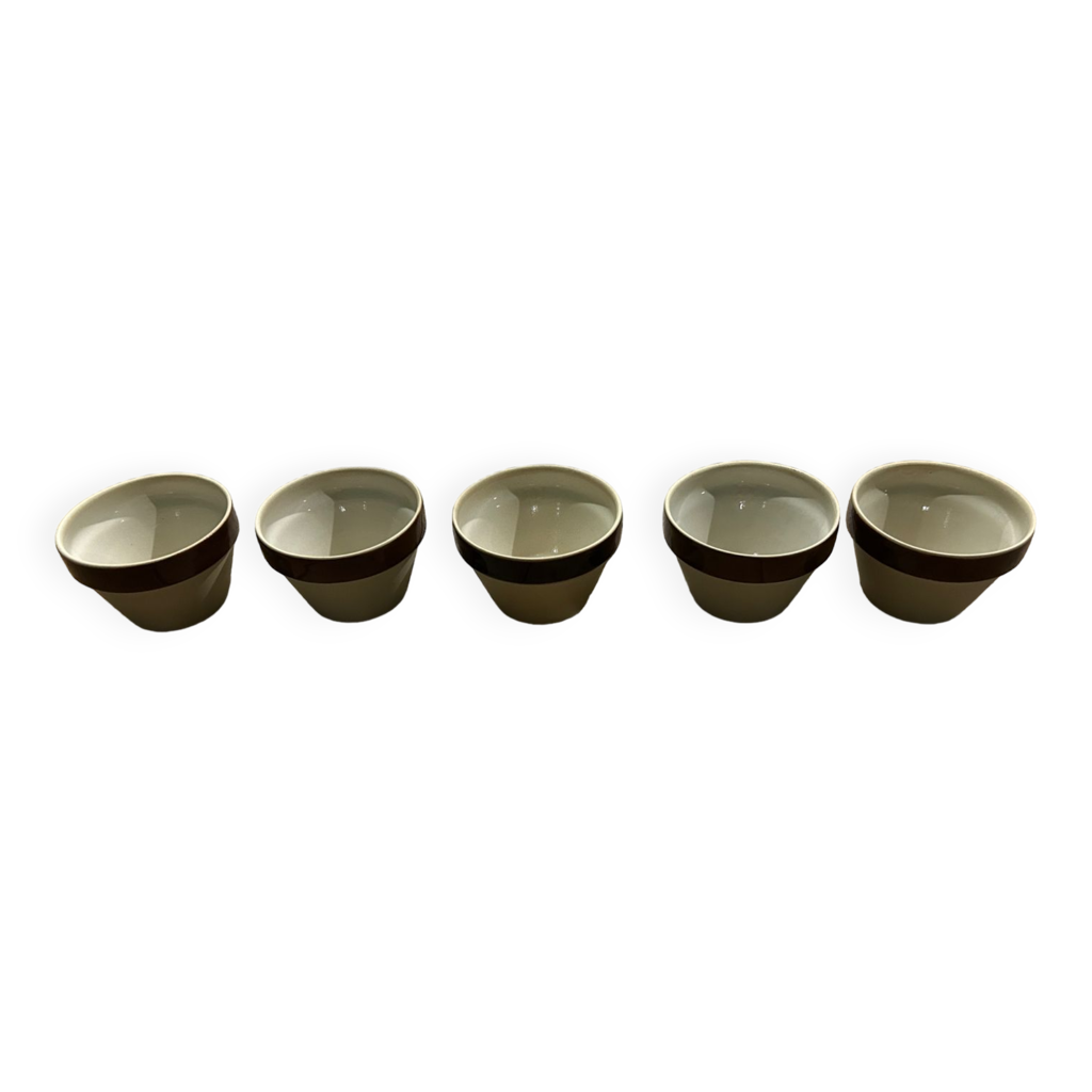 Lot De 3 Bols En Grès Digoin - Diamètre 11 Cm, Hauteur 5,5 Cm, Occasion En Bon état, Fait En France