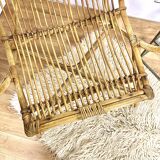 Paire fauteuils en rotin vintage