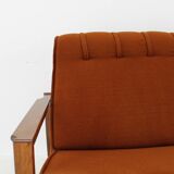 1970s Three Seater Beech Sofa, Czechoslovakia