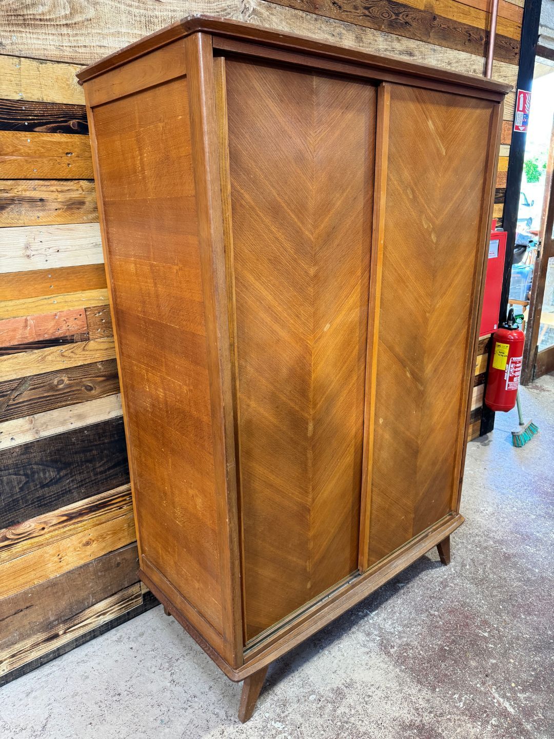 Vintage sliding door wardrobe - 1960s