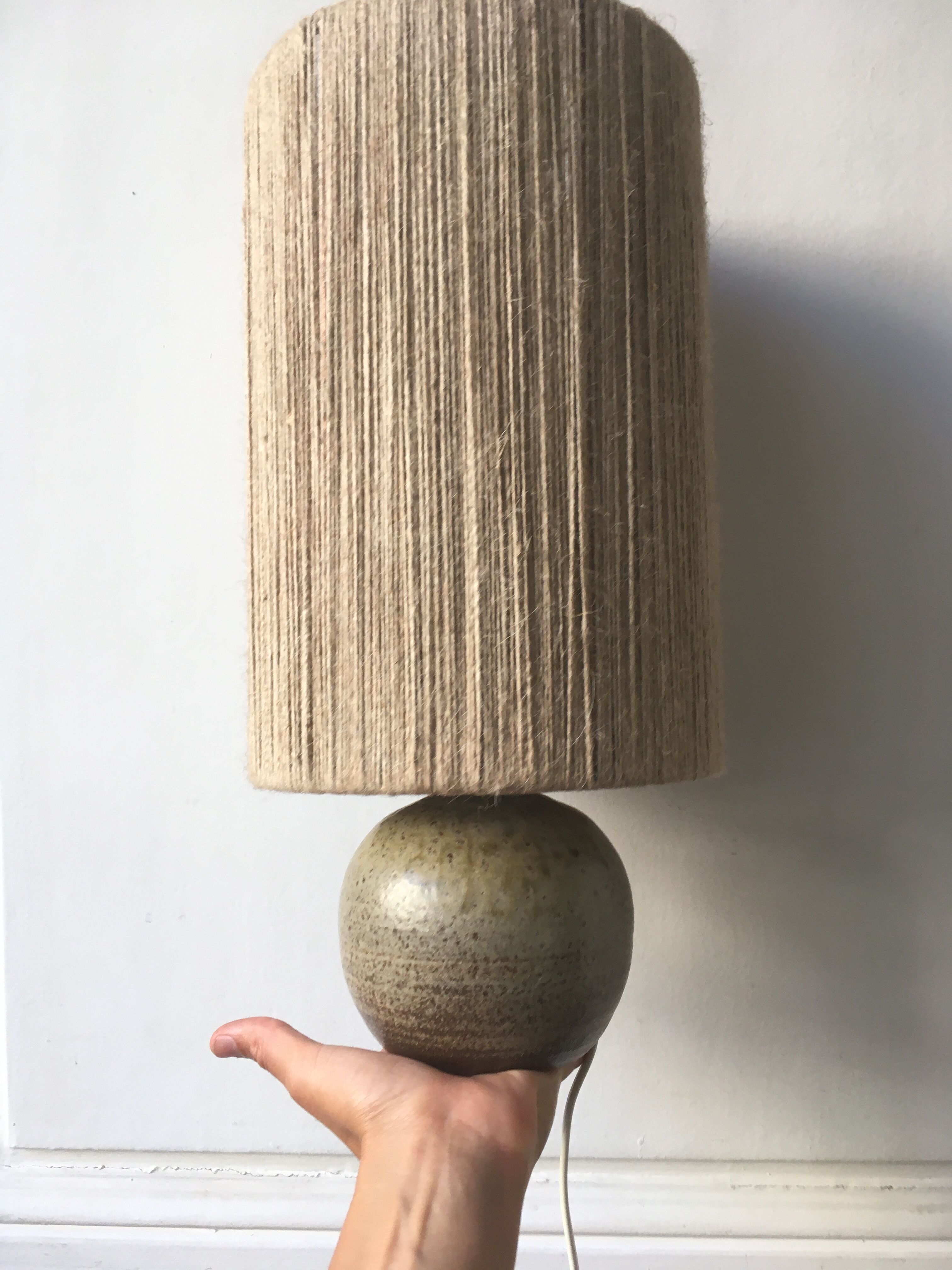 Vintage lampshade day handmade hemp