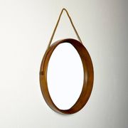 Mid-century wall mirror in teak, Italy, 1960s