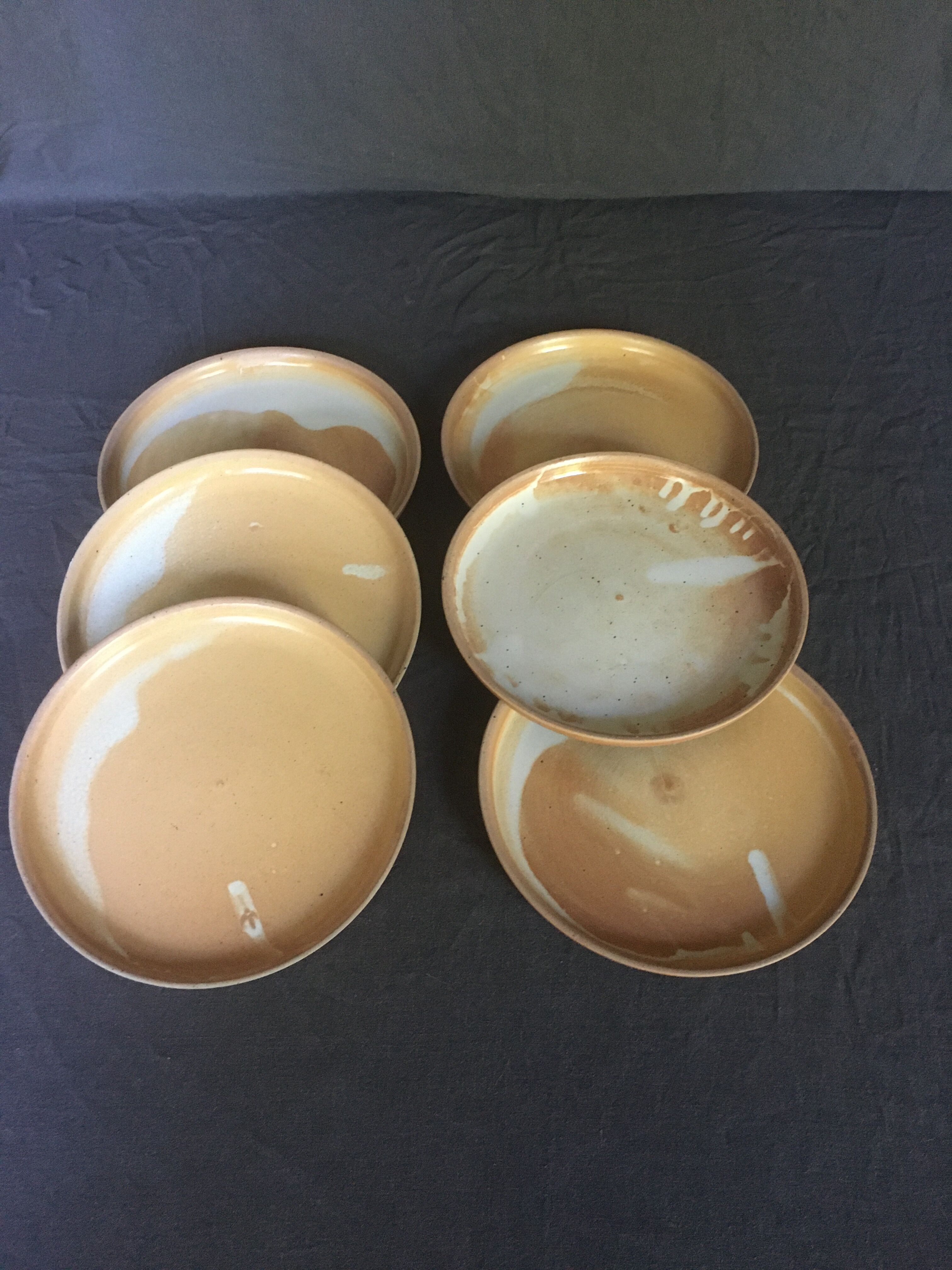 Lot of 6 flat sandstone plates