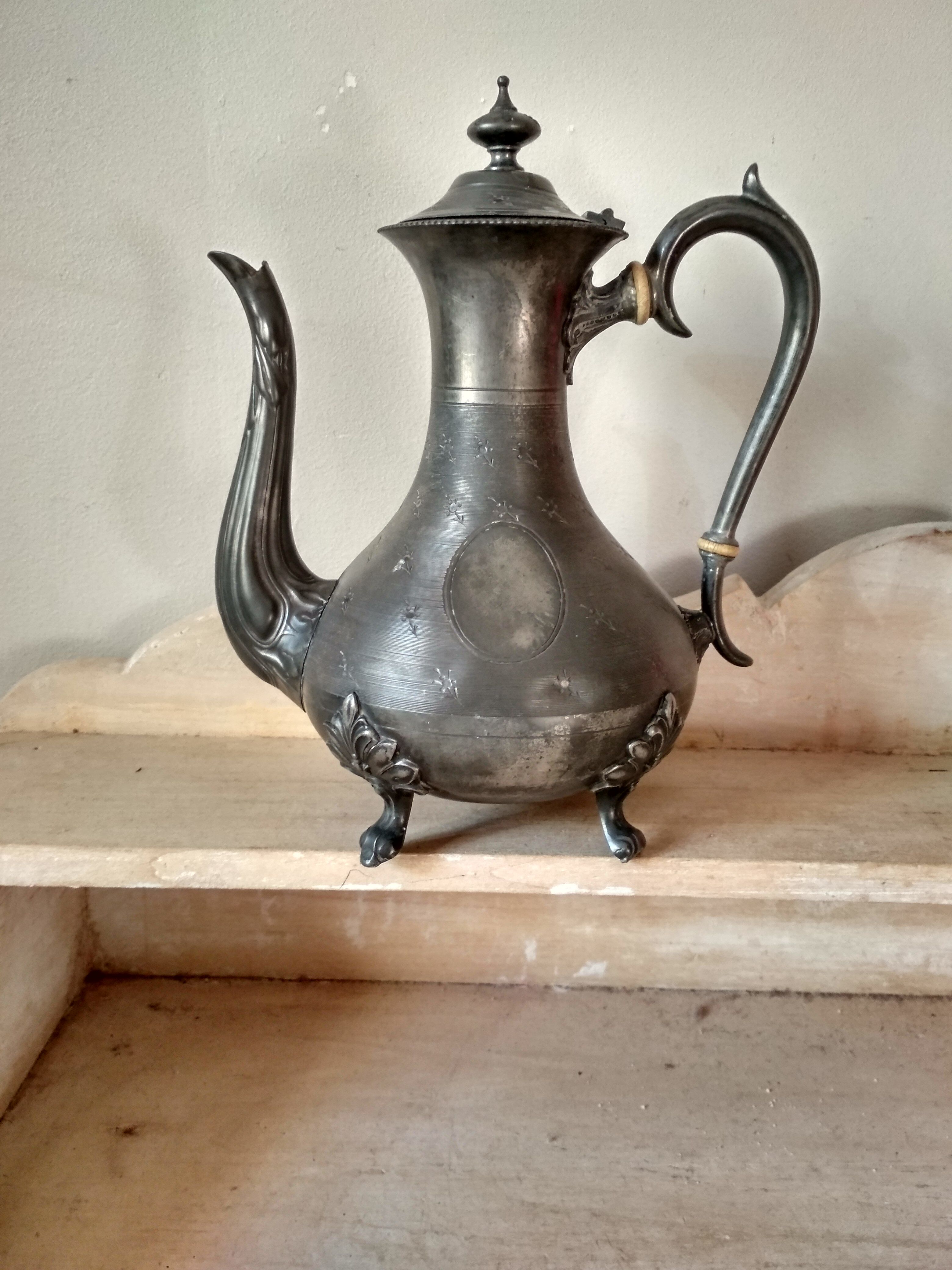 Pewter teapot