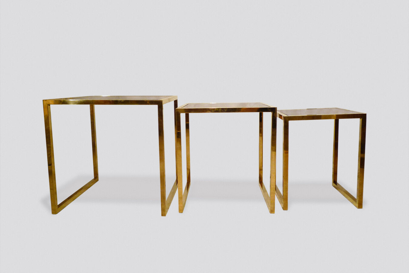 Brass italian pull out tables, 70
