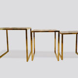 Brass italian pull out tables, 70
