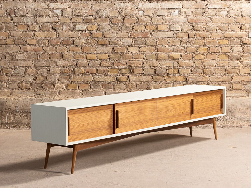 Teak TV stand / cabinet with 4 storage spaces