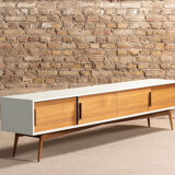 Teak TV stand / cabinet with 4 storage spaces