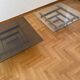 Vintage 1970s Square Coffee Table in Brass and Smoked Glass, David Hicks