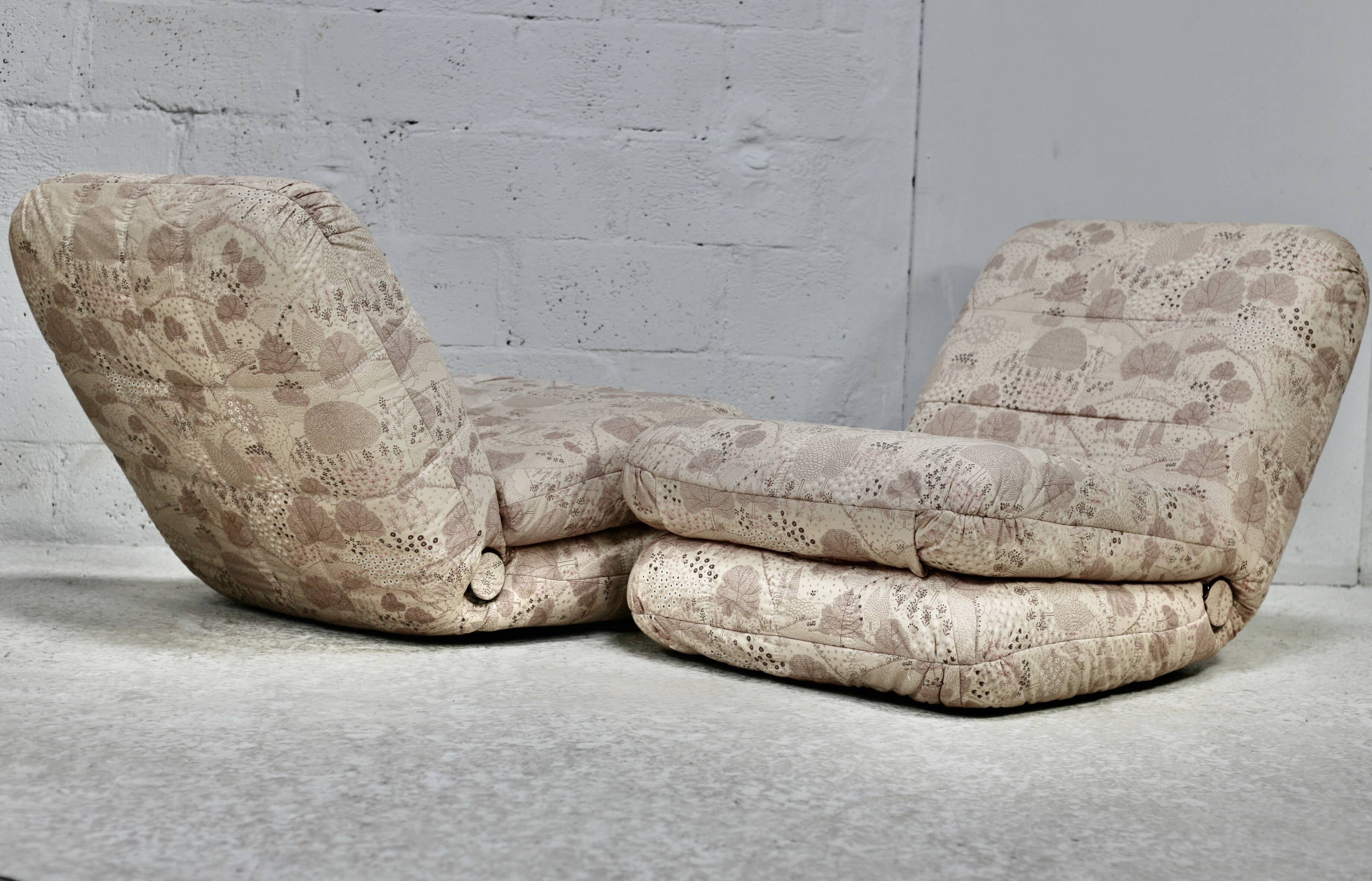 Pair of reclining armchairs. circa 1970