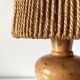 Vintage 1960 turned wood elm lamp