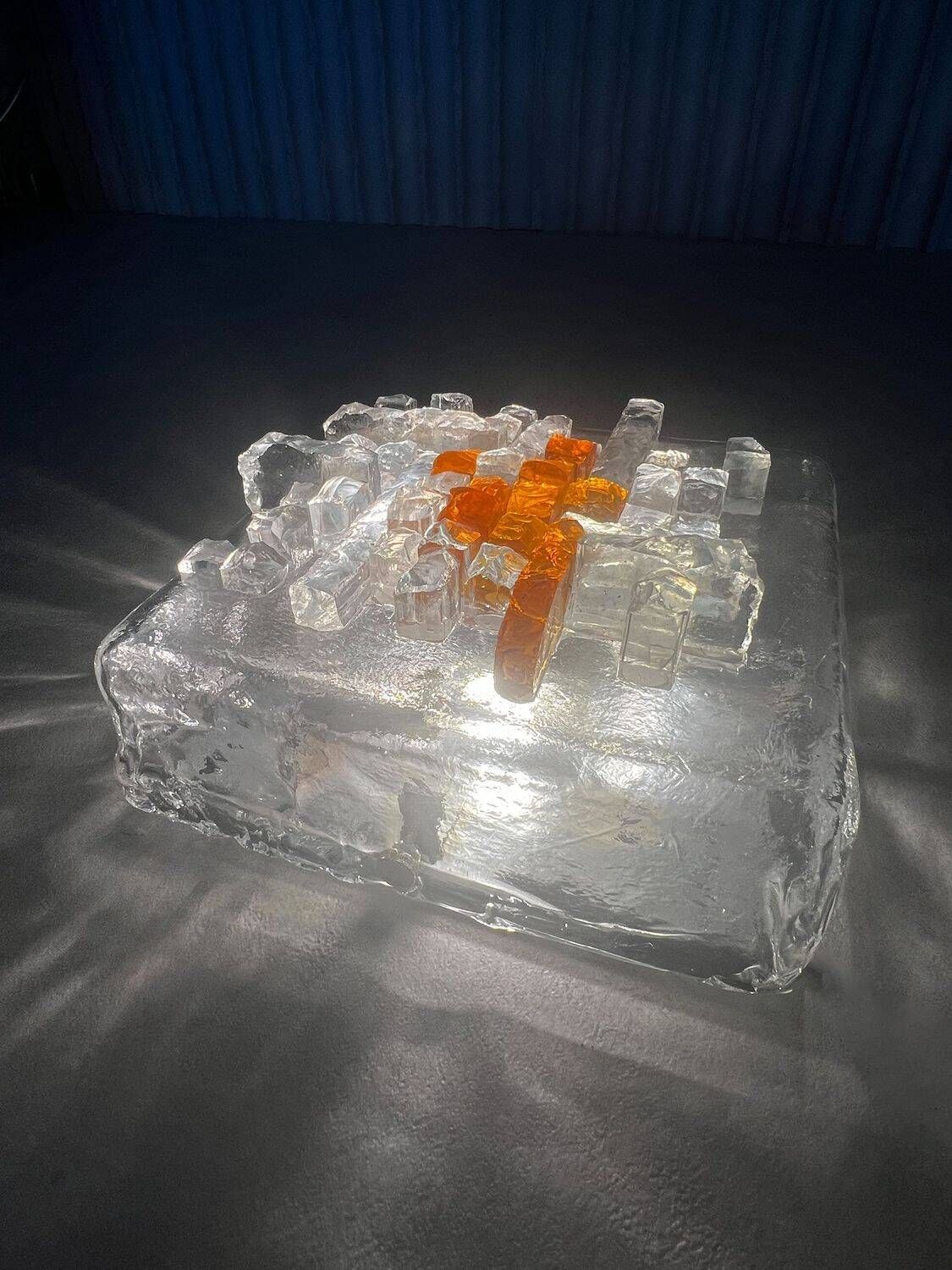 Vintage PoliArte Glass Wall / Ceiling Lamp — Italian Sculptural Lighting