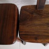 Chaise T en orme massif 1950